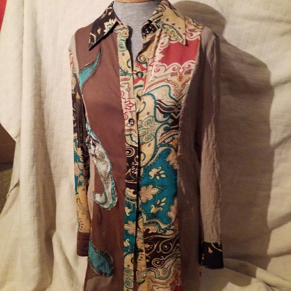 Medium 90's vintage fitted tunic - Picture 1 of 5